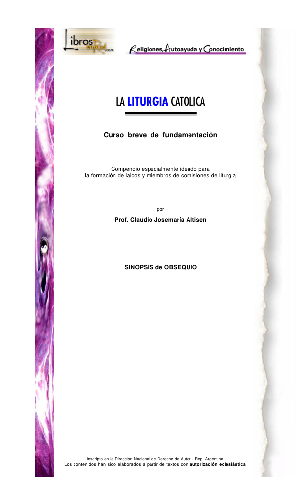 Portada de Liturgia (sinopsis para regalar)